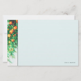 Oranje boomtak Waterverf Opmerking Kaart lijnen