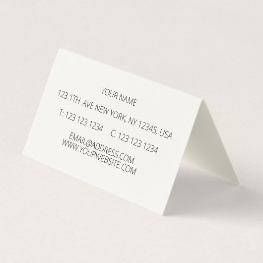 Oranje bosje visitekaartjes (Achterkant)