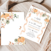 Oranje Bow Pumpkin Baby shower Kaart