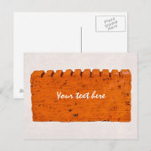 Oranje brick - Atom of Creation Briefkaart (Voorkant / Achterkant)