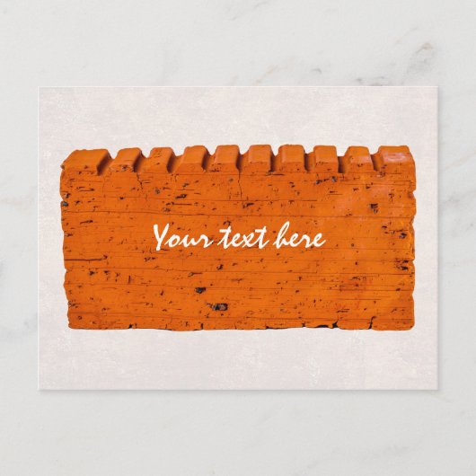 Oranje brick - Atom of Creation Briefkaart (Voorkant)