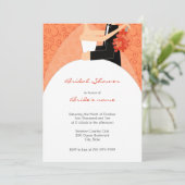 Oranje Bridal Shower-uitnodigingen Kaart (Staand voorkant)