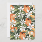 Oranje bruidsdoucheuitnodiging, Southern Bridal Kaart (Achterkant)