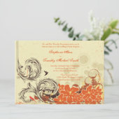 oranje bruiloft in nood kaart (Staand voorkant)