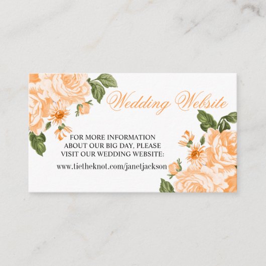 Oranje bruiloft - Website - Sluiting Informatiekaartje (Voorkant)