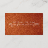 Oranje bruin leder visitekaartje (Achterkant)
