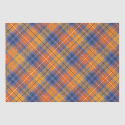 Oranje Bruin Paars Autumn Pset Tissuepapier (Voorkant)