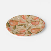 Oranje bruin papieren bordje (Gekanteld)