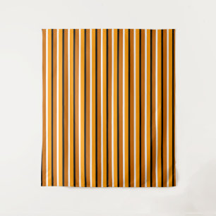 Oranje bruin streepjespatroonontwerp wandkleed