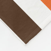 Oranje bruin verticaal strepenpatroon fleece deken (Hoek)
