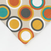 oranje, bruine, Blauwgroen Retrocirkels van 1970 Fleece Deken (Hoek)