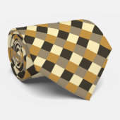 Oranje bruine chocolade beige crème Tan Stropdas (Opgerold)