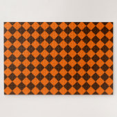 Oranje Bruine Diamantcontrolepatroon Legpuzzel (Horizontaal)