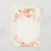 Oranje brutale bruiloft kaart (Voorkant / Achterkant)