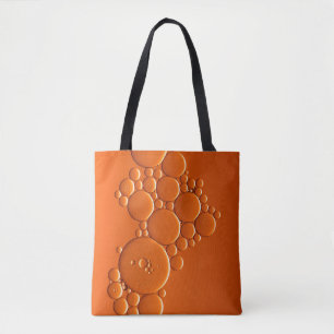 Oranje bubbels kunst draagtas