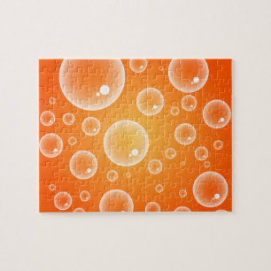 Oranje bubbels legpuzzel
