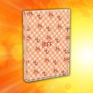Oranje Buffelcontrole met Dinosaurussen en Monogra Fotoblokken