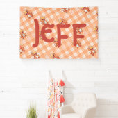 Oranje Buffelcontrole met Dinosaurussen en Monogra Spandoek (Insitu)