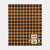 oranje buffelplaid fleece deken (Voorkant)
