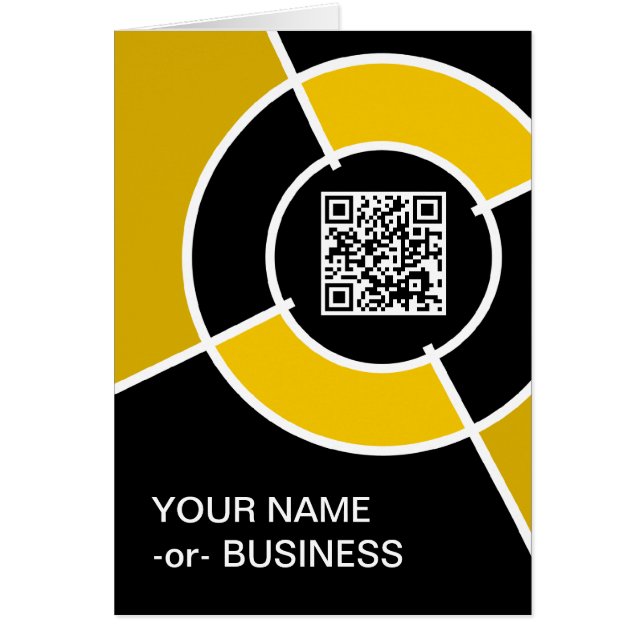 oranje bulseye QR-code (Voorkant)