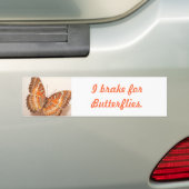 Oranje Bumpersticker voor vlinder (Op auto)