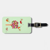 Oranje Button Bagagelabel (Voorkant horizontaal)