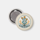 Oranje Button Magneet (Voorkant / Achterkant)
