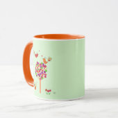 Oranje Button Mok (Voorkant links)