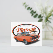  Oranje Camaro Briefkaart (Staand voorkant)