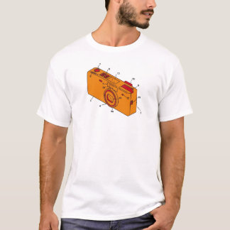 oranje camera t-shirt