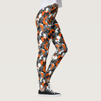 Oranje Camo Broek Leggings