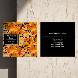 Oranje Camo, Camouflage, Militair, Leger Vierkante Visitekaartje