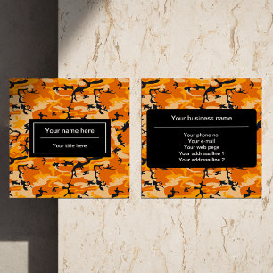 Oranje Camo, Camouflage, Militair, Leger Vierkante Visitekaartje