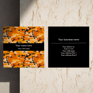Oranje Camo, Camouflage, Militair, Leger Vierkante Visitekaartje
