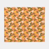 Oranje Camo Fleece Deken (Voorkant (Horizontaal))