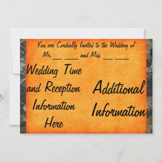 Oranje Camo Kaart (Achterkant)