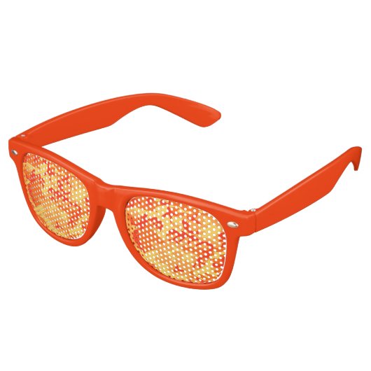 Oranje Camo Lens Sunbries/Shades Retro Zonnebril (Gekanteld)
