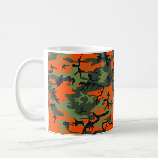 Oranje Camouflage Koffiemok (Links)