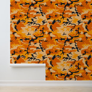 Oranje camouflage, leger behang
