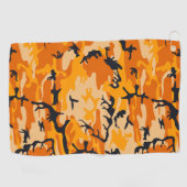 Oranje camouflage, leger golfhanddoek (Horizontaal)