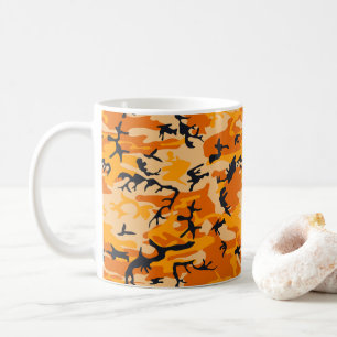 Oranje camouflage, leger koffiemok