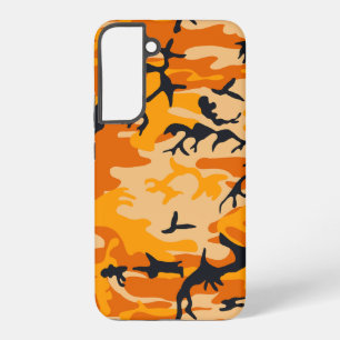 Oranje camouflage, leger samsung galaxy hoesje