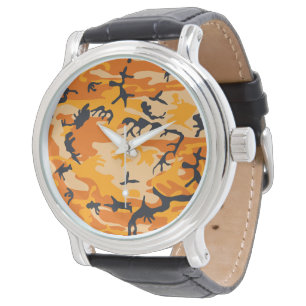Oranje Camouflage, Militair, Leger Horloge