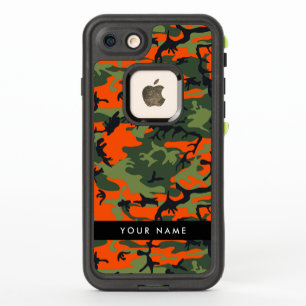 Oranje camouflagepatroon, jouw naam, personaliseer