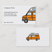 Oranje Campervan Visitekaartje (Voorkant / Achterkant)