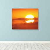 Oranje Canvas Afdruk (Insitu (Houten vloer))