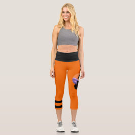 Oranje Capris-Cylla Moon met hoge taille