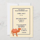 Oranje Cartoon Camel Bactrian 2 Humps Custom Kaart (Voorkant)