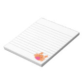 Oranje Cartoon Crab Lined Notitieblok (Gedraaid)