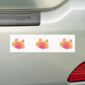 Oranje Cartoon krab Bumpersticker (Op auto)